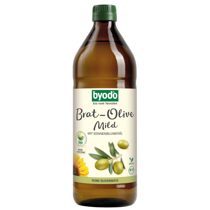 OLIWA Z OLIWEK Z OLEJEM SŁONECZNIKOWYM DO SMAŻENIA I GOTOWANIA BIO 750 ml - BYODO