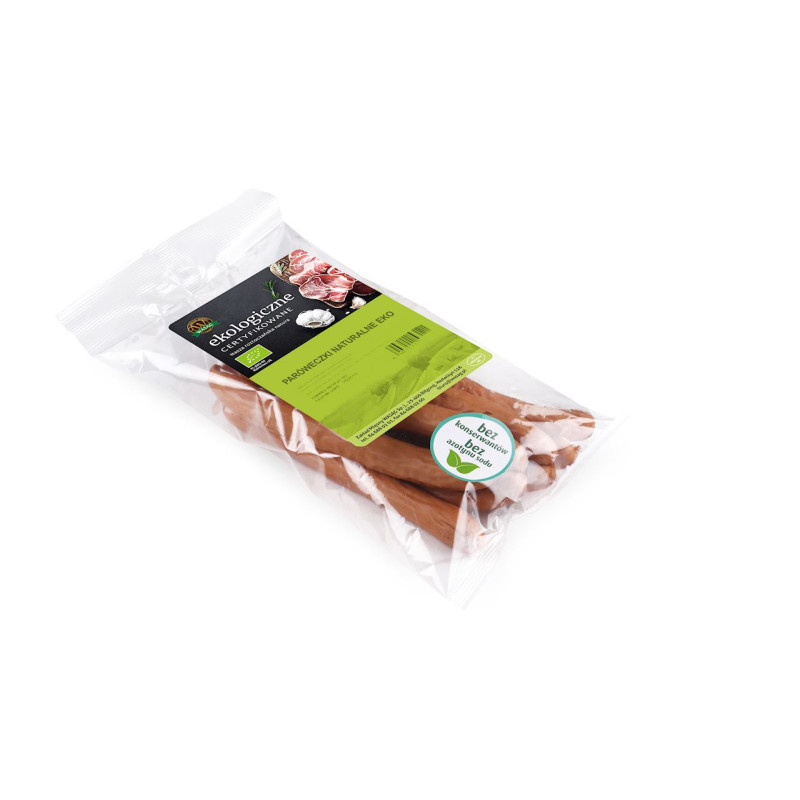 PARÓWKI WIEPRZOWE NATURALNE BIO 250 g - WASĄG (Z PÓŁKI)