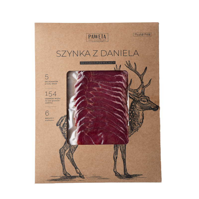 SZYNKA Z DANIELA DOJRZEWAJĄCA PLASTRY 50 g - PAWĘTA