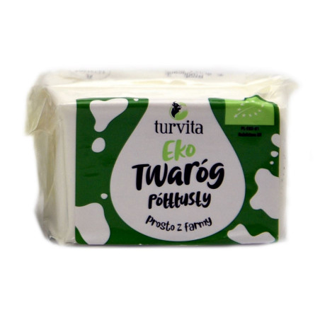 TWARÓG PÓŁTŁUSTY BIO (około 0,25 kg) - TURVITA