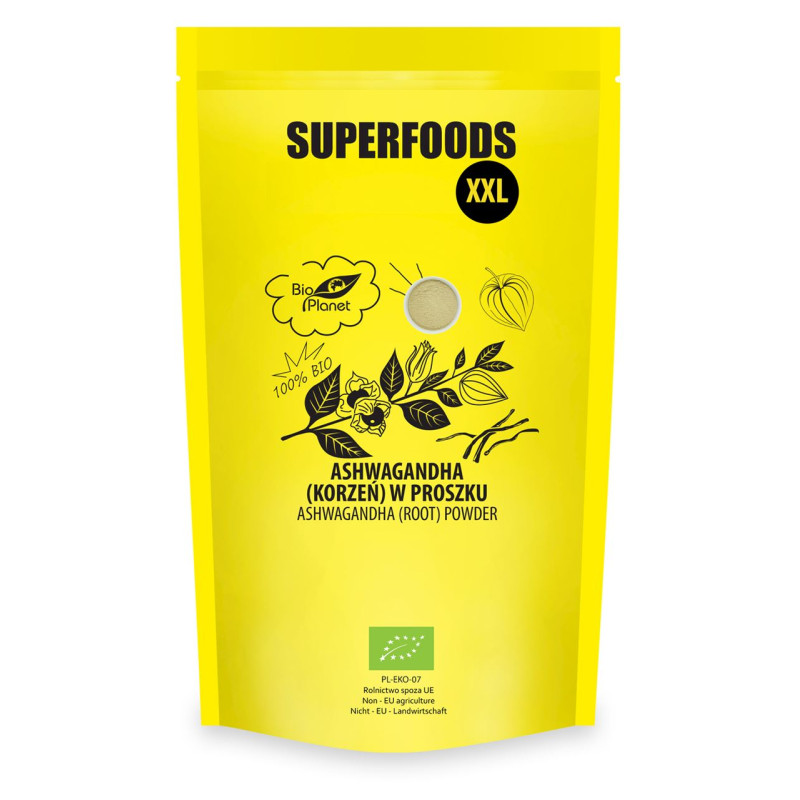 ASHWAGANDHA SPROSZKOWANA BIO 500 g - BIO PLANET