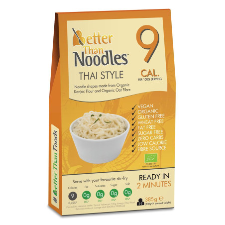 MAKARON (KONJAC) TYPU NOODLE THAI STYLE BEZGLUTENOWY BIO 385 g (300 g) - BETTER THAN FOODS