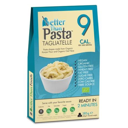 MAKARON (KONJAC) TYPU NOODLE TAGLIATELLE BEZGLUTENOWY BIO 385 g (300 g) - BETTER THAN FOODS