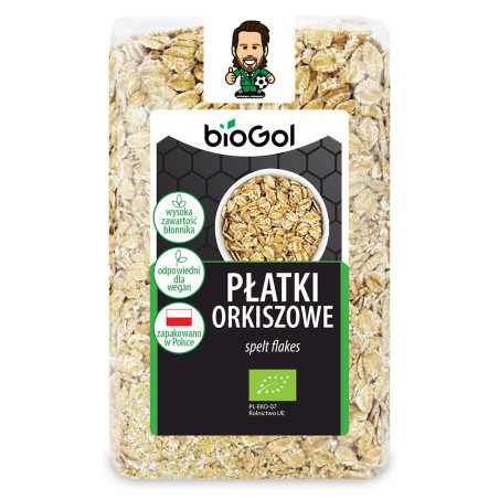 PŁATKI ORKISZOWE BIO 300 g - BIOGOL