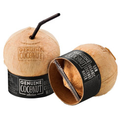 KOKOS BIO Z ZAWLECZKĄ I SŁOMKĄ (około 0,50 kg) - GENUINE COCONUT