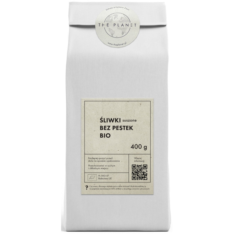ŚLIWKI SUSZONE BIO 400 g - THE PLANET