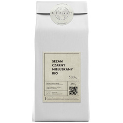 SEZAM CZARNY NIEŁUSKANY BIO 500 g - THE PLANET