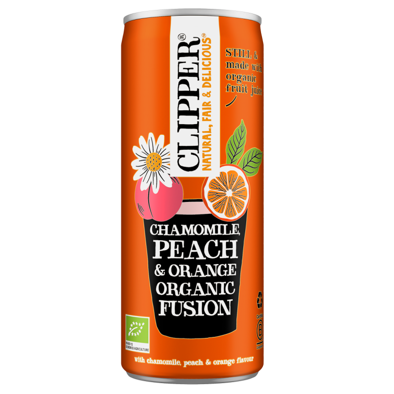 NAPÓJ OWOCOWY O SMAKU RUMIANEK - POMARAŃCZA - BRZOSKWINIA BIO 250 ml - CLIPPER