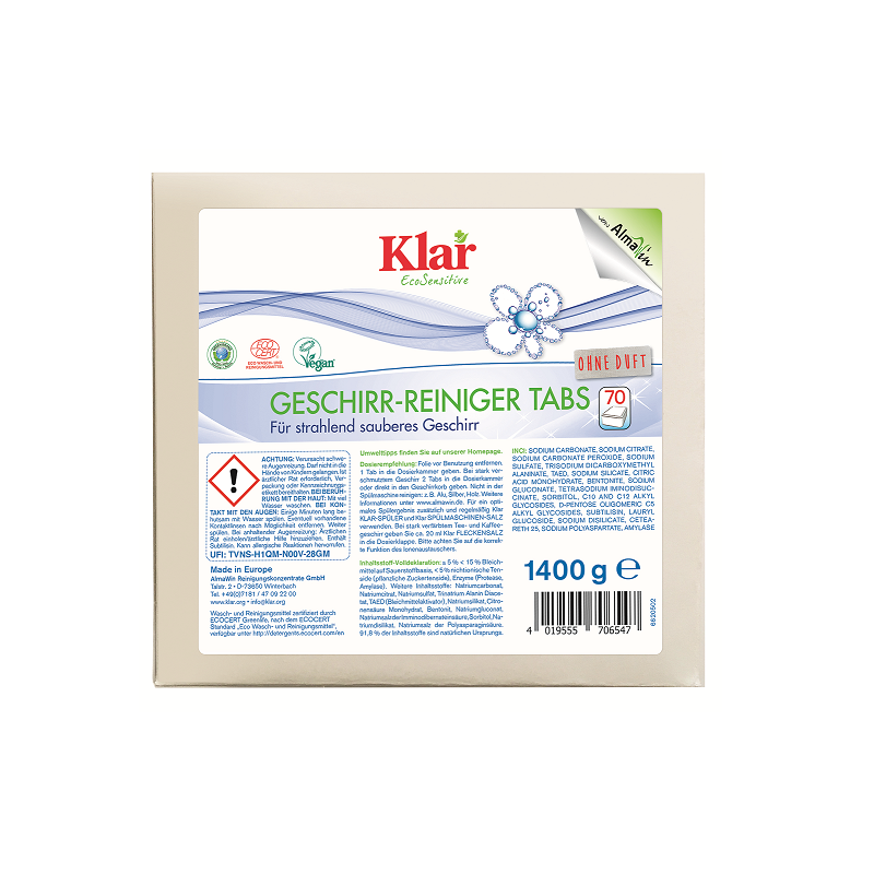 TABLETKI DO ZMYWAREK ECO (70 szt.) - KLAR