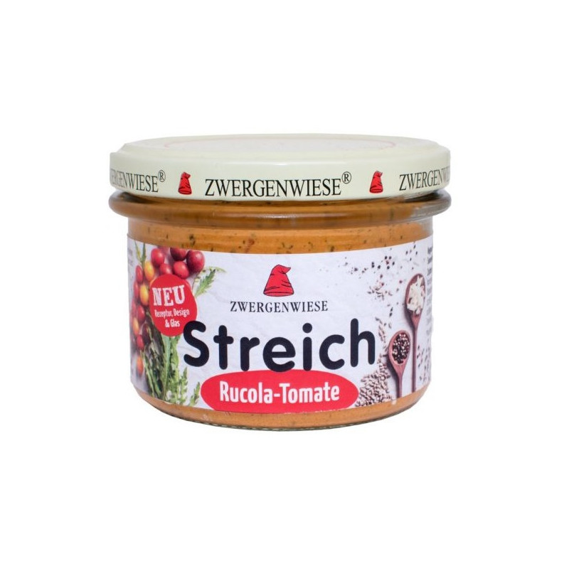 PASTA SŁONECZNIKOWA Z RUKOLĄ I POMIDORAMI BEZGLUTENOWA BIO 180 g - ZWERGENWIESE
