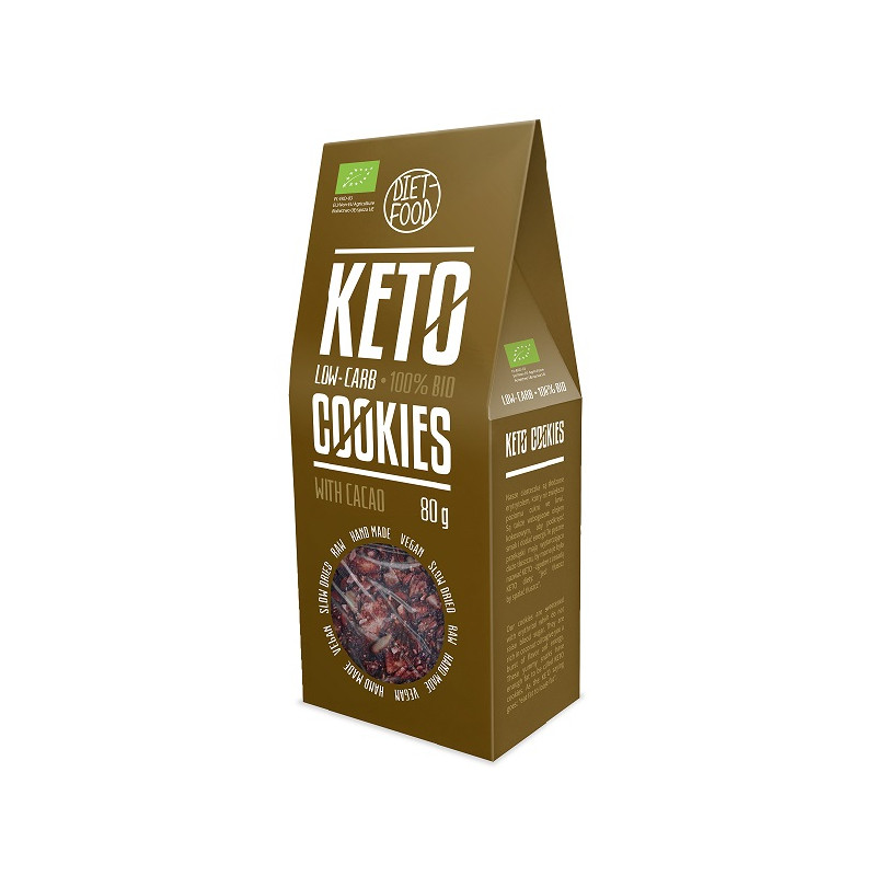 CIASTKA KAKAOWE KETO BIO 80 g - DIET-FOOD
