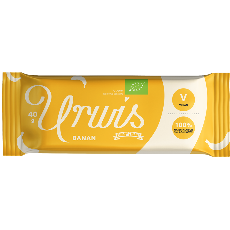 BATON BAKALIOWY Z BANANAMI "URWIS" BEZGLUTENOWY BIO 40 g - ZMIANY ZMIANY