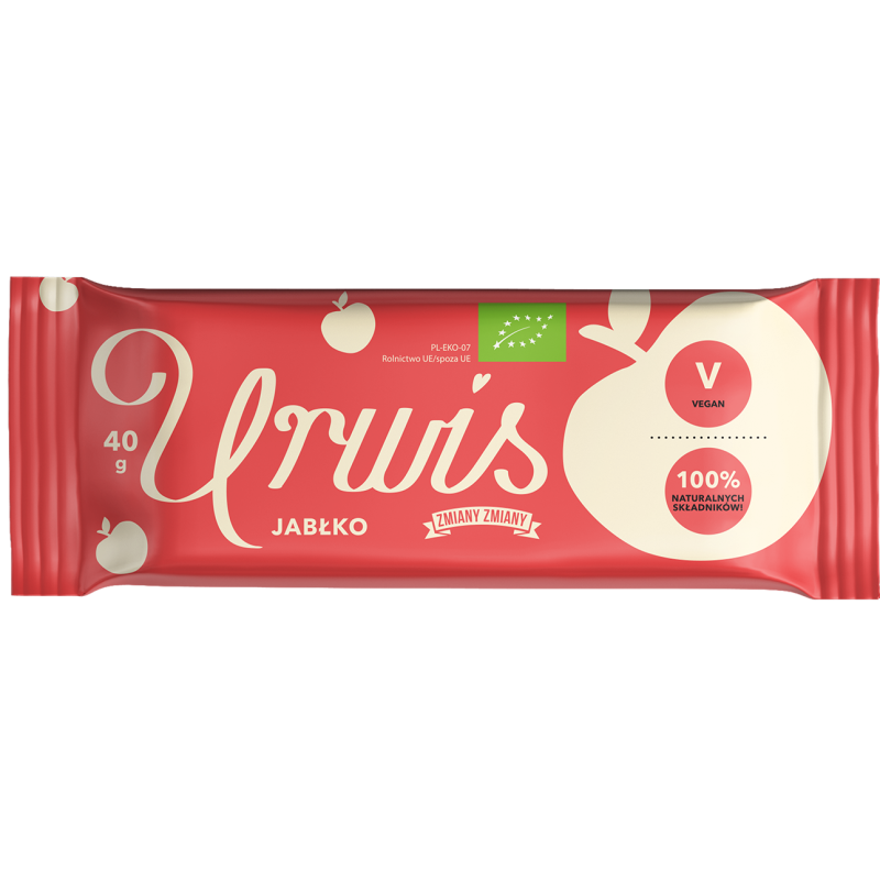 BATON BAKALIOWY Z JABŁKIEM "URWIS" BEZGLUTENOWY BIO 40 g - ZMIANY ZMIANY
