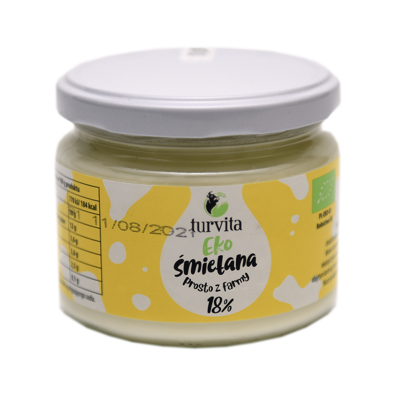 ŚMIETANA 18 % BIO 250 g - TURVITA