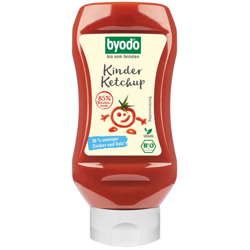 KETCHUP DLA DZIECI BEZGLUTENOWY BIO 300 ml - BYODO