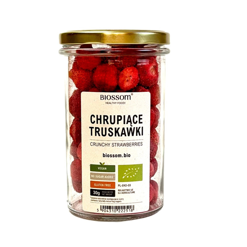 CHRUPIĄCA TRUSKAWKA BEZGLUTENOWA BIO 30 g - BIOSSOM