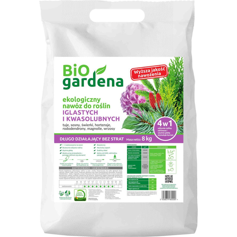 NAWÓZ DO ROŚLIN IGLASTYCH ECO 8 kg - BIO GARDENA