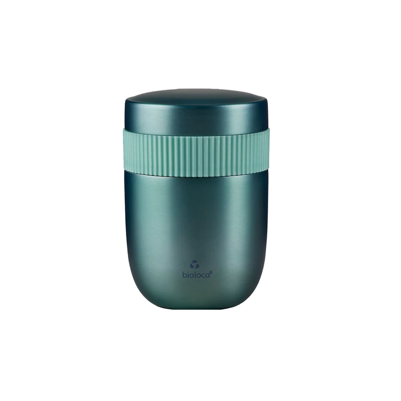 LUNCHPOT ZE STALI NIERDZEWNEJ DWUCZĘŚCIOWY PISTACJOWY 420 ml + 200 ml - CHIC-MIC