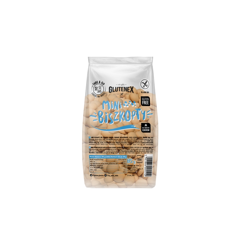 BISZKOPTY MINI BEZ DODATKU CUKRÓW BEZGLUTENOWE 85 g - GLUTENEX