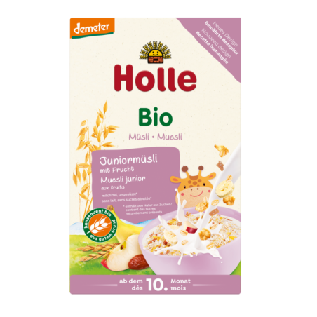 KASZKA MUSLI JUNIOR Z OWOCAMI OD 10 MIESIĄCA DEMETER BIO 250 g - HOLLE