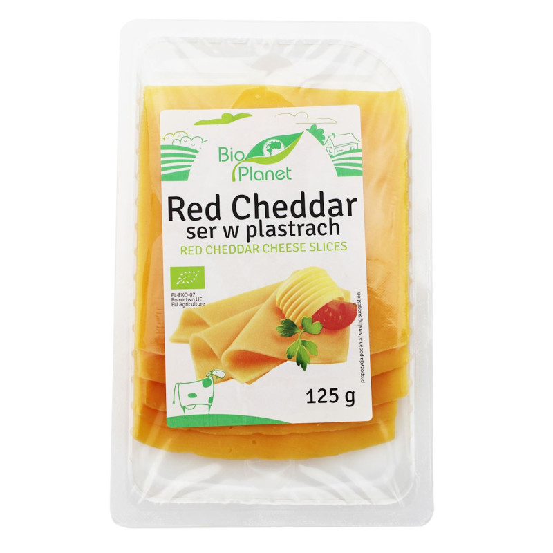 SER RED CHEDDAR W PLASTRACH BIO 125 g - BIO PLANET