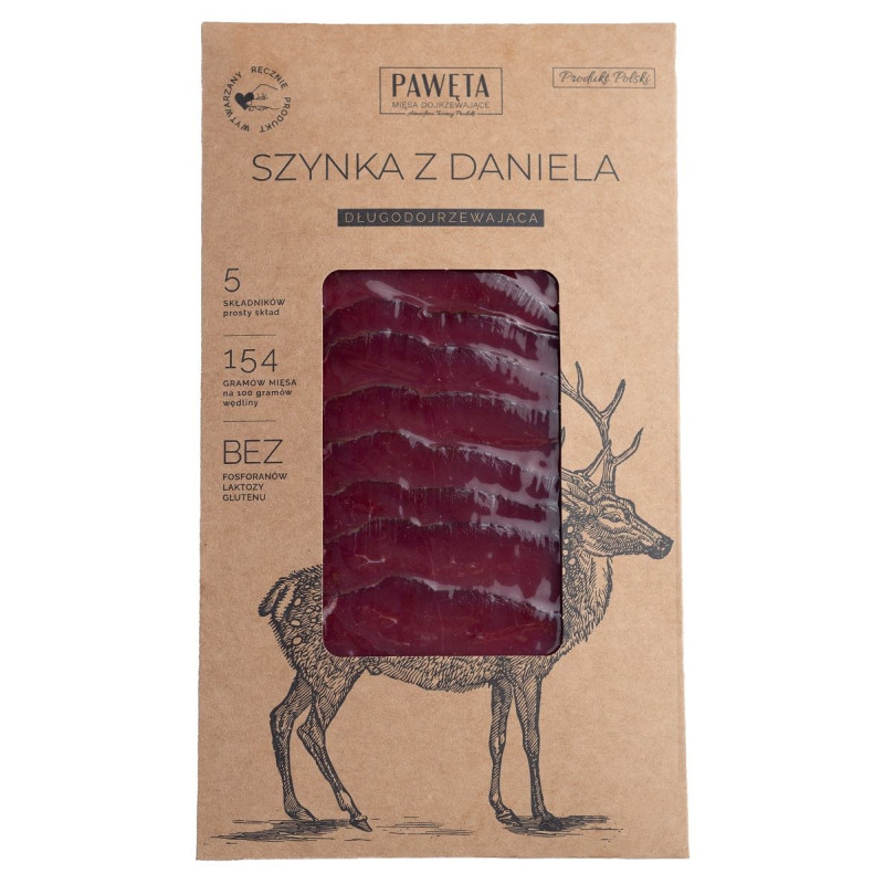 SZYNKA Z DANIELA DOJRZEWAJĄCA PLASTRY 50 g - PAWĘTA