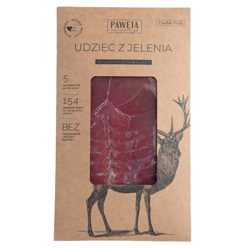 UDZIEC Z JELENIA DOJRZEWAJĄCY PLASTRY 50 g - PAWĘTA
