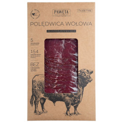 POLĘDWICA WOŁOWA DOJRZEWAJĄCA PLASTRY BEZGLUTENOWA 50 g - PAWĘTA