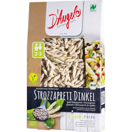 MAKARON (ORKISZOWY) STROZZAPRETI BIO 250 g - D`ANGELO