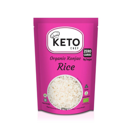 MAKARON (KONJAC) W KSZTAŁCIE RYŻU BEZGLUTENOWY BIO 270 g (200 g) - KETO CHEF (BETTER THAN FOODS)