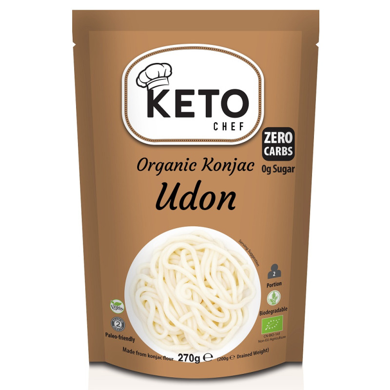 MAKARON (KONJAC) UDON BEZGLUTENOWY BIO 270 g (200 g) - KETO CHEF (BETTER THAN FOODS)