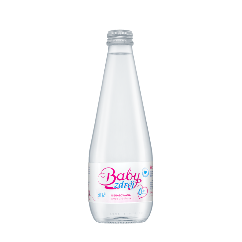 WODA ŹRÓDLANA NIEGAZOWANA 330 ml (SZKŁO) - AQUA EAST (BABY ZDRÓJ)
