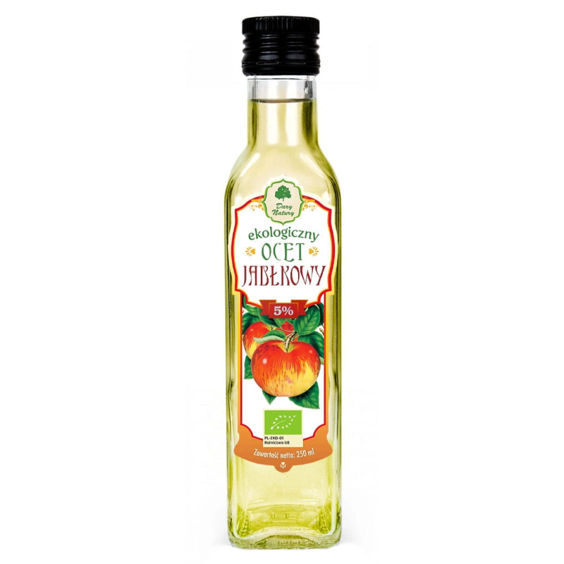 OCET JABŁKOWY 5 % NIEFILTROWANY BIO 250 ml - DARY NATURY