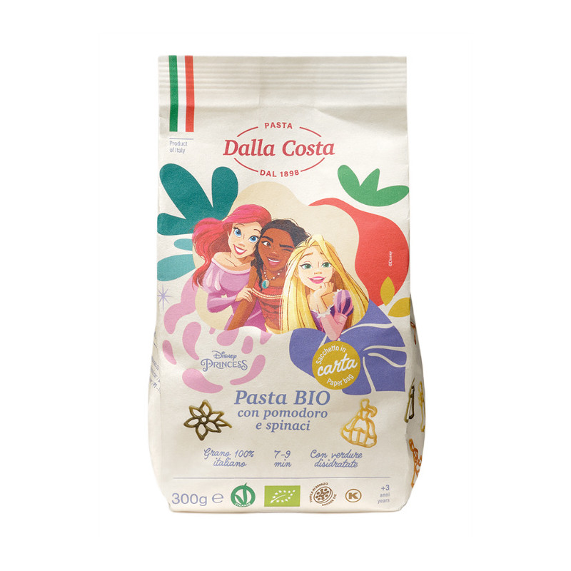 MAKARON (SEMOLINOWY TRÓJKOLOROWY) DISNEY PRINCESS BIO 300 g - DALLA COSTA