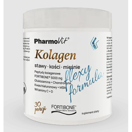 KOLAGEN O SMAKU BANANOWYM FLEXY FORMULA 196 g - PHARMOVIT