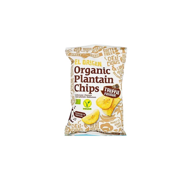 CHIPSY Z PLANTANA O SMAKU TRUFLI BEZGLUTENOWE BIO 80 g - EL ORIGEN
