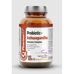 PROBIOTIC + ASHWAGANDHA IMMUNO COMPLEX BEZGLUTENOWE 60 KAPSUŁEK - PHARMOVIT (CLEAN LABEL)