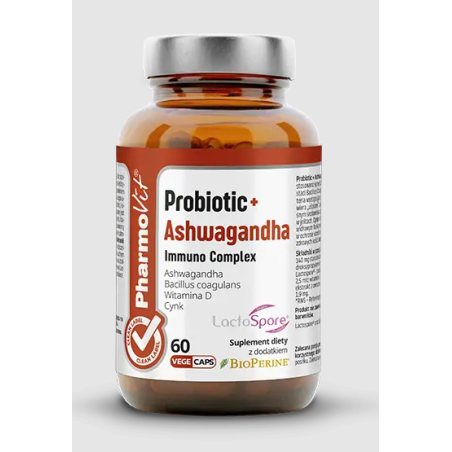 PROBIOTIC + ASHWAGANDHA IMMUNO COMPLEX 60 KAPSUŁEK - PHARMOVIT (CLEAN LABEL)