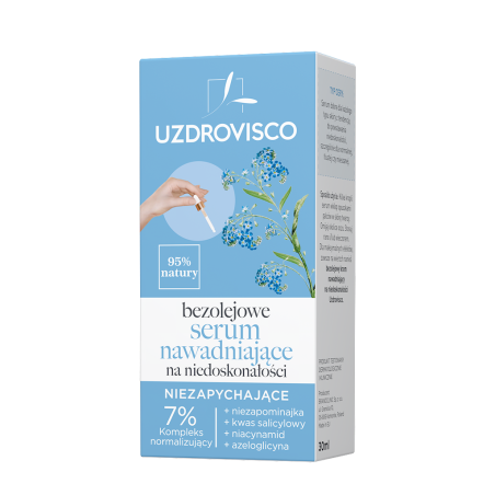 SERUM DO TWARZY NAWADNIAJĄCE NA NIEDOSKONAŁOŚCI 30 ml - UZDROVISCO (BEZOLEJOWA)