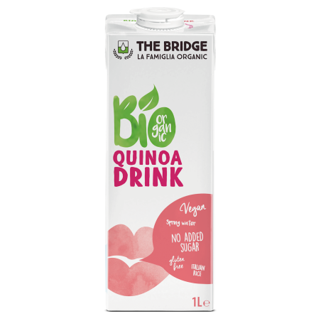 NAPÓJ QUINOA Z RYŻEM BEZ DODATKU CUKRÓW BEZGLUTENOWY BIO 1 L - THE BRIDGE