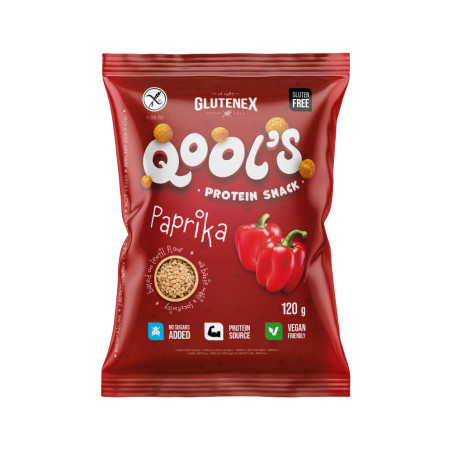 CHRUPKI PROTEINOWE QOOL'S PAPRYKOWE BEZGLUTENOWE 120 g - GLUTENEX