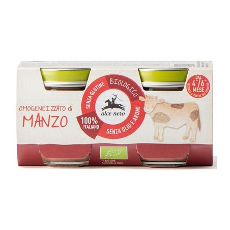 KREM Z WOŁOWINY BEZGLUTENOWY OD 4 MIESIĄCA BIO (2 x 80 g) 160 g -  ALCE NERO