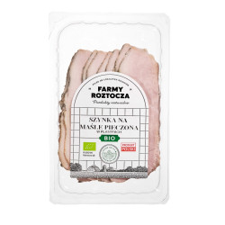SZYNKA NA MAŚLE PIECZONA PLASTRY BIO 100 g - FARMY ROTOCZA (Z PÓŁKI)