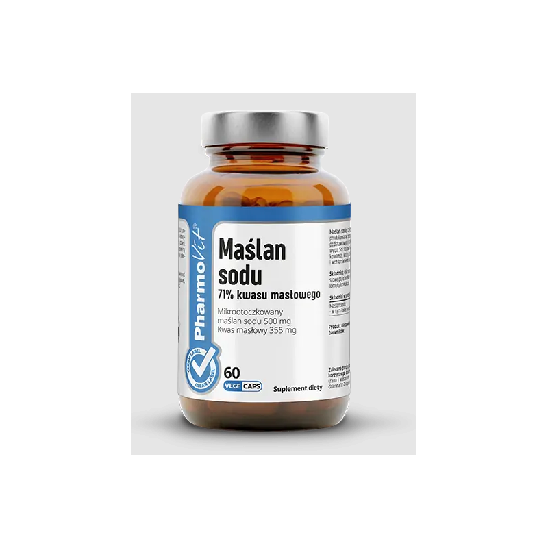 MAŚLAN SODU BEZGLUTENOWY 60 KAPSUŁEK - PHARMOVIT (CLEAN LABEL)