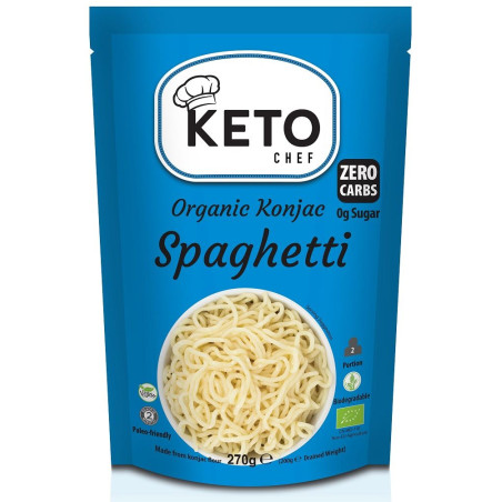 MAKARON (KONJAC) SPAGHETTI BEZGLUTENOWY BIO 270 g  (200 g) - KETO CHEF (BETTER THAN FOODS)