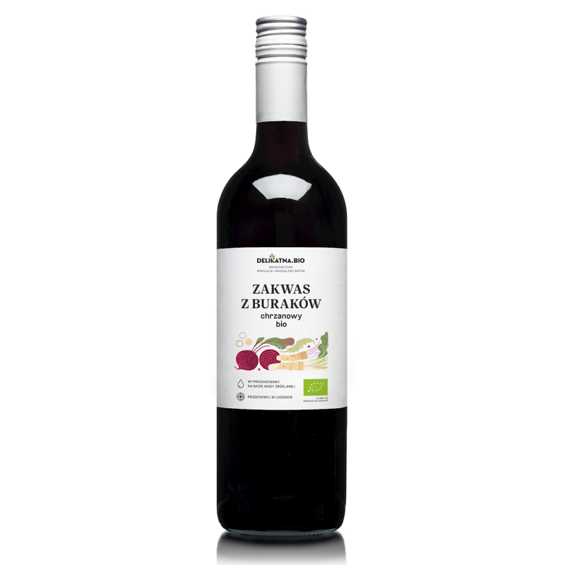 ZAKWAS Z BURAKÓW Z CHRZANEM BIO 700 ml - DELIKATNA (ZAKWASOWNIA)