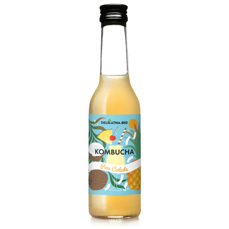 KOMBUCHA KOKTAJLOWA PINA COLADA BIO 270 ml - DELIKATNA (ZAKWASOWNIA)