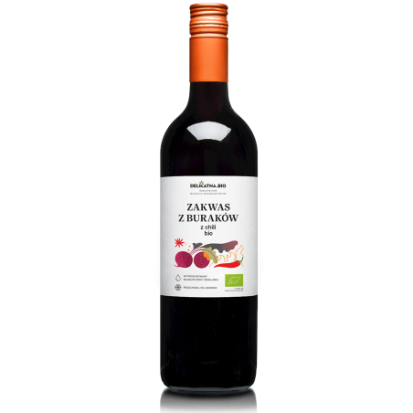 ZAKWAS Z BURAKÓW Z CHILI BIO 700 ml - DELIKATNA (ZAKWASOWNIA)