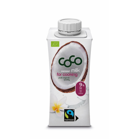 COCONUT MILK - NAPÓJ KOKOSOWY DO GOTOWANIA BEZ DODATKU CUKRÓW FAIR TRADE BIO 200 ml - COCO (DR MARTINS)