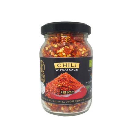 CHILI PŁATKI BEZGLUTENOWE BIO 60 g - PIĘĆ PRZEMIAN